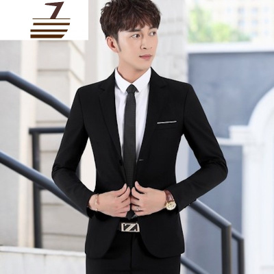 NEWLAKE西服套装男韩版修身职业正装英伦风大学生面试上班婚礼帅气小西装