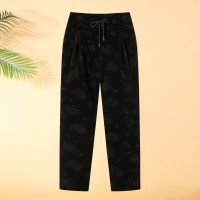 新款绒面女装妈妈裤加绒加厚女士休闲下裤子中老年女大码女长裤子
