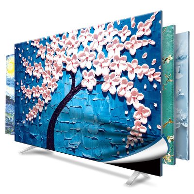 京城派 电视罩防尘罩套简约现代曲面电视机罩挂式液晶客厅37英寸50英寸盖 041发财树2 37-39寸(93*60cm)