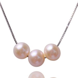 梦克拉 Mkela 淡水珍珠 项链 公主 近圆 项链 珍珠 白色