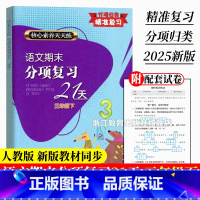 2025版 小学三年级 [正版]新版 语文期末分项复习21天 三年级下册 核心素养天天练单元同步测试卷期中末综合复习冲刺