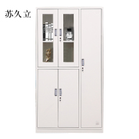 苏久立钢制五门玻璃更衣柜员工柜铁皮职工储物柜带锁文件柜鞋柜资料柜子