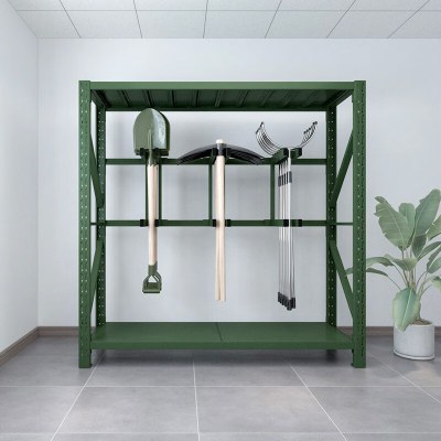 域赢防爆盾牌架铁锨锹镐架军绿色货架物资装备摆放展示架存放收纳货架