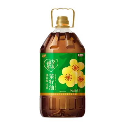 福临门 福至心礼低芥酸浓香菜籽油 5L 浓郁纯香健康食用油