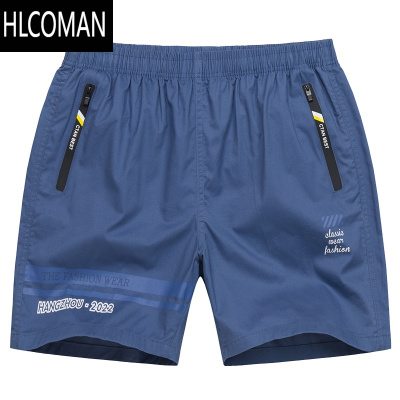 HLCOMAN男士短裤夏季休闲三分裤四分裤运动男跑步居家拉链口袋沙滩裤