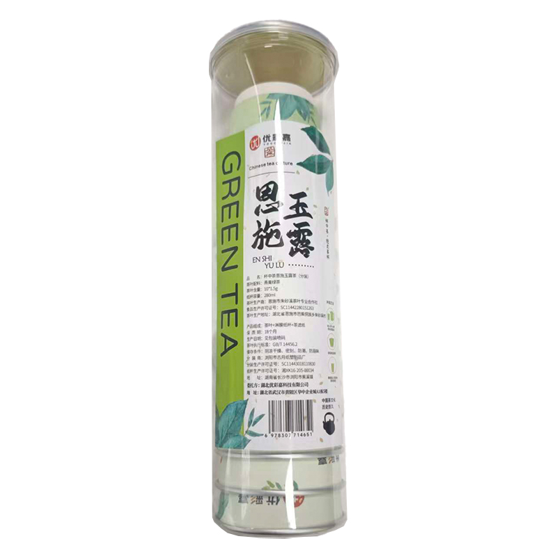 优彩嘉 杯中茶恩施玉露茶(分装) 燕青绿茶 280ml*10只 YCJ-S39 筒