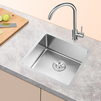 欧琳(OULIN)水槽单槽304不锈钢吧台9164洗菜盆阳台水池