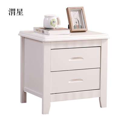 渭星床头柜简约现代卧室床边储物柜标准款白色50*41*50cm
