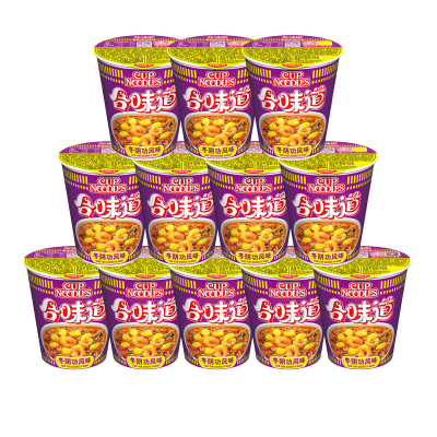 合味道(Cup noodles) 方便面组合装 杯面泡面快餐面 冬阴功风味12杯整箱装