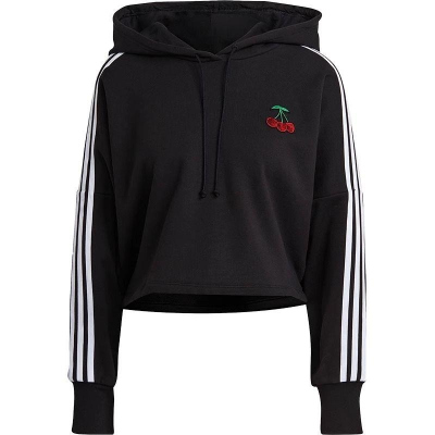 ADIDAS阿迪达斯三叶草连帽卫衣运动休闲针织女装套头衫GN3100 Z