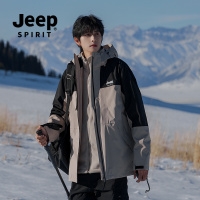 JEEP户外冲锋衣男款2025新款三合一外套春秋冬加绒防风登山服女潮