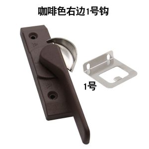 铝合金窗月牙锁 窗户锁扣铝合金不锈钢窗户窗扣 推拉玻璃移窗安全保险钩锁月牙锁窗锁