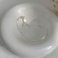 S925纯银幸运星蛇骨手链极简风女手饰日常手绳休闲风优雅配饰送女朋友老婆情人节七夕生日礼物