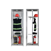 迅众 单人位双面衣架 201不锈钢消防服衣架双面防火防爆快速救援消防服换衣架