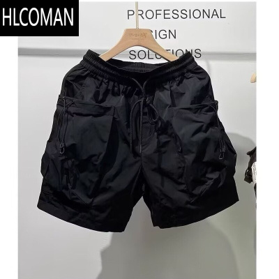 HLCOMAN夏季工装运动短裤男冰丝速干宽松多口袋青少年学生休闲冰丝大口袋
