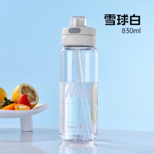 希乐Tritan塑料水杯大容量男女户外健身运动水杯学生便携吸管直饮杯子