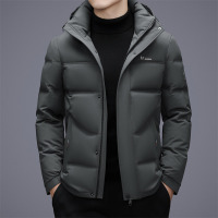 脱卸帽羽绒服冬季新款中年男士短款加厚羽绒服保暖白鸭绒羽绒外套