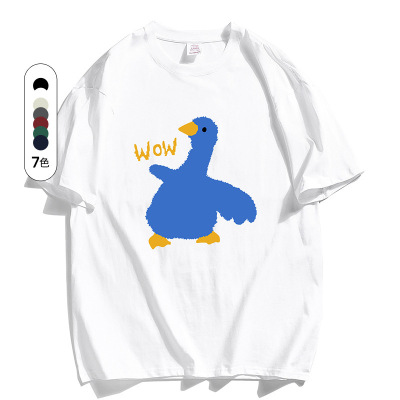 夏季潮牌短袖t情侣时尚男士休闲百搭男女纯棉青少年T恤男上衣圆领_429