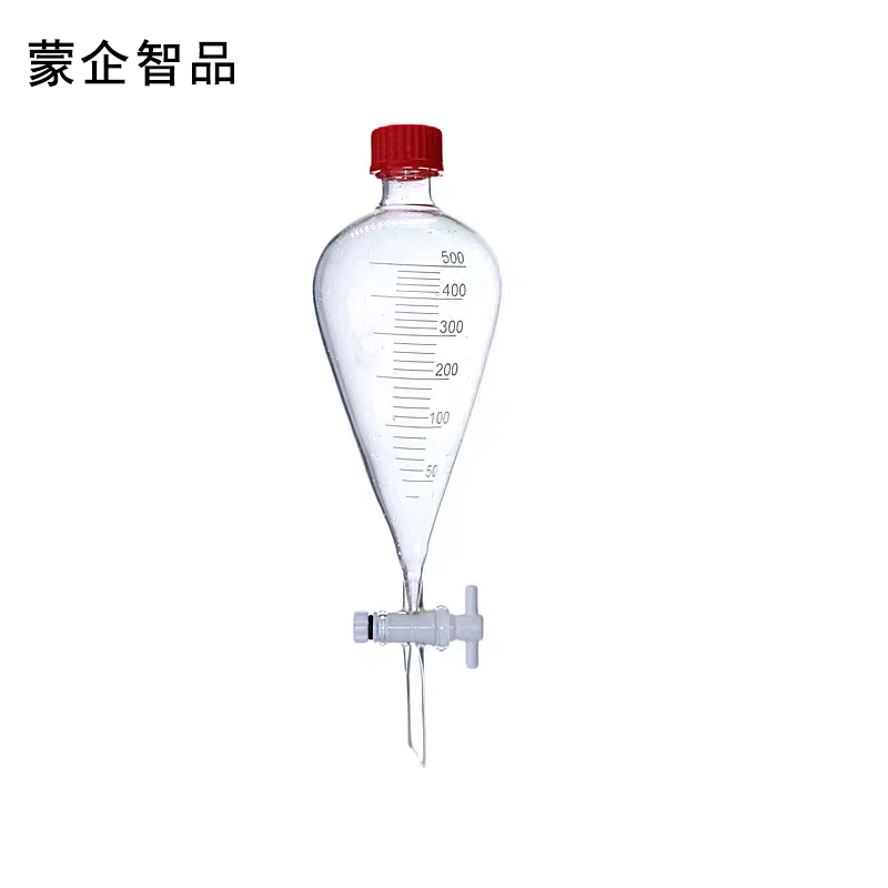 蒙企智品 梨形分液漏斗旋钮式500ml/个