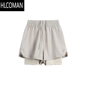 HLCOMAN男女运动跑步短裤马拉松速干训练健身内衬假五分裤透气
