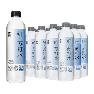 依能苏打水500ml*12瓶整箱弱碱锌强化青柠苏打水饮用水饮料饮品