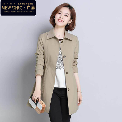 广赫风衣女中长款小个子春秋薄款流行妈妈二八月外套女显瘦春夏30-40风衣