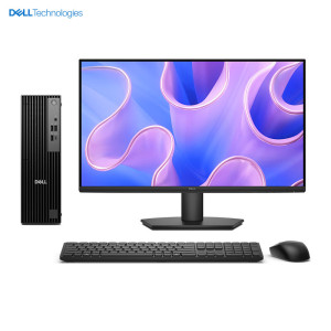 戴尔dell Pro Slim QCS1250 企业级高端商用办公绘图设计台式机电脑主机 定制Ultra5-235U 16G内存 512G固态 集成显卡 配23.8英寸显示器
