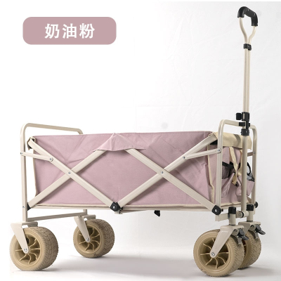  闪电客户外可折叠营地车露营车小推车野餐车滑板车便携式郊游野营手拉杆车拖车滑板车