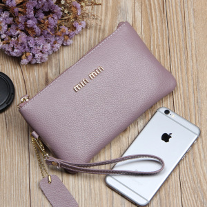 新款时尚牛皮女式手拿包韩版真皮女士零钱包手拎包包 女