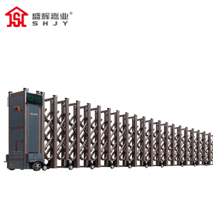 盛辉嘉业电动伸缩门铝合金折叠大门小区别墅庭院平移门不锈钢工厂遥控门