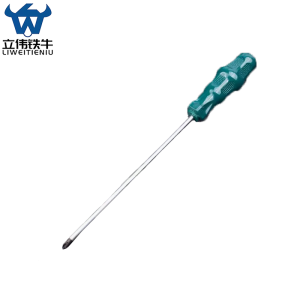 立伟铁牛绿胶炳螺丝刀6*300mm十字型/把