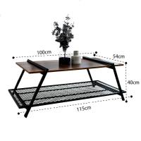 北欧茶几简约现代创意家具小户型客厅网红铁艺家用茶桌实木小茶几