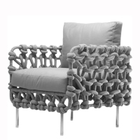 金菲罗格 户外沙发藤编椅创意阳台三件套组合休闲庭院室外花园家具 单人沙发