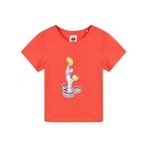 [99元3件]米喜迪mecity童装夏新款女童迪士尼针织短袖T恤亲子装一家三口