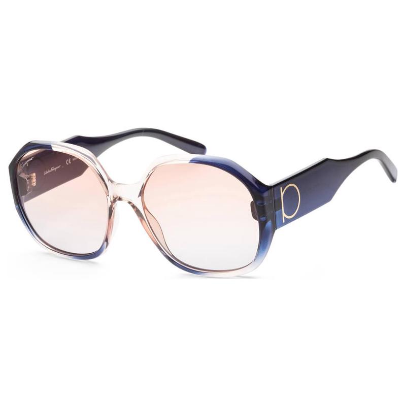 SALVETORE FERRAGAMO轻奢女款太阳镜 灰色方框 60mm防紫外线镜片