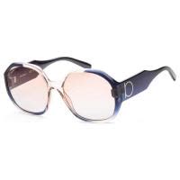 SALVETORE FERRAGAMO轻奢女款太阳镜 灰色方框 60mm防紫外线镜片