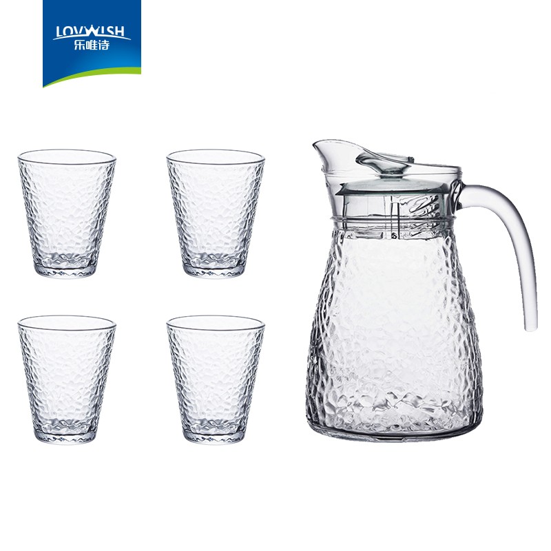 乐唯诗 锤纹壶五件套 冷水壶*1+锤纹杯*4 CWSJ/L5