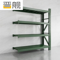 晋舰货架仓储库房储物架军绿色四层副架350kg/层重型200*50*200cm