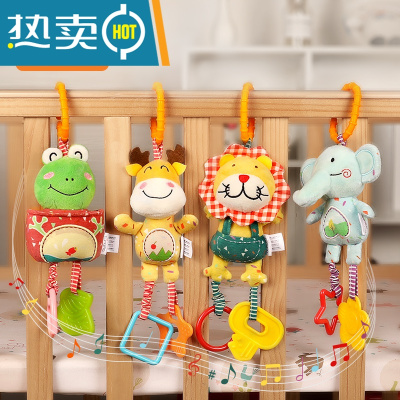 婴儿床铃玩具床头上挂件毛绒布艺摇铃宝宝安抚益智推车风铃新生儿真智力