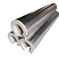 艳俏 聚乙烯保温管 防寒阻燃铝箔保温棉 内径48(1.5寸)厚15mm 米