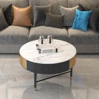 森美人2026新款大理石茶几小户型简约现代北欧圆形茶几桌客厅家用