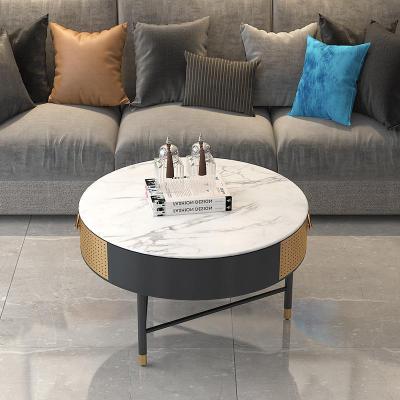 森美人2026新款大理石茶几小户型简约现代北欧圆形茶几桌客厅家用