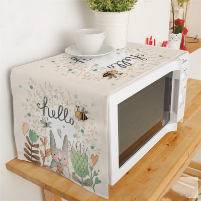 家柏饰(CORATED)美式乡园布艺微波炉罩套盖巾 HELLO兔子微波炉罩 35*100厘米微波炉罩