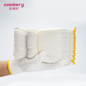 酷博睿(coobery) 8033棉纱手套线手套棉线手套司机手套漂白手套劳保耐磨 [特防认证 600g经典款]10付