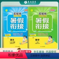 语数两本 人教+人教 小学一年级 [正版]2023秋实验班提优训练暑假衔接版语文数学人教版一升二年级小学一年级暑假作业2
