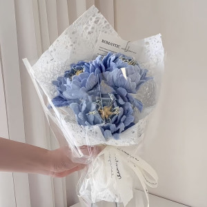 维诺亚扭扭棒芍药花束材料包手工diy见面小花束自己做节日送女友礼物