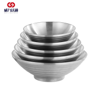 威力达通 304不锈钢拉面碗螺纹碗 20cm 个
