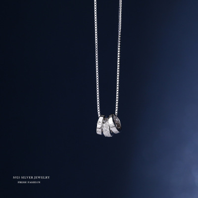 925纯银小蛮腰项链女抖音同款小众潮吊坠简约个性潮锁骨链首饰品送女朋友老婆情人节七夕生日礼物