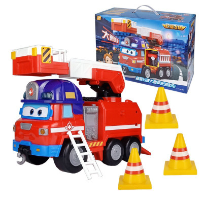 奥迪双钻益智儿童玩具车男孩女孩生日礼物超级飞侠大勇声光消防车