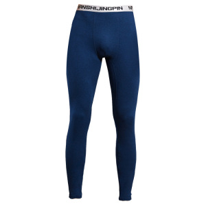 男士秋裤无痕弹力薄款修身打底线裤保暖秋冬青年中腰单件紧身暖绒